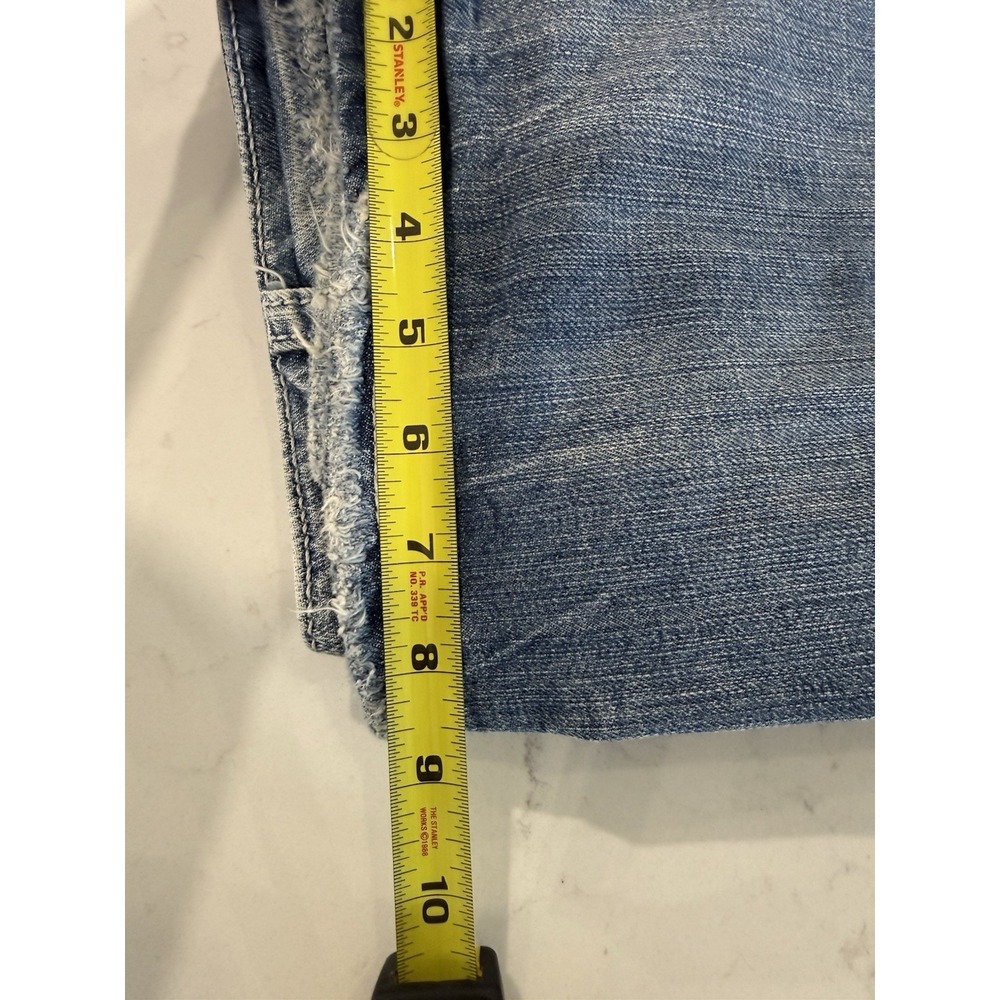 Silver Jeans Womens Distressed Frances 18" Bootcut 31x33 White Stitch Low Rise - Picture 12 of 12